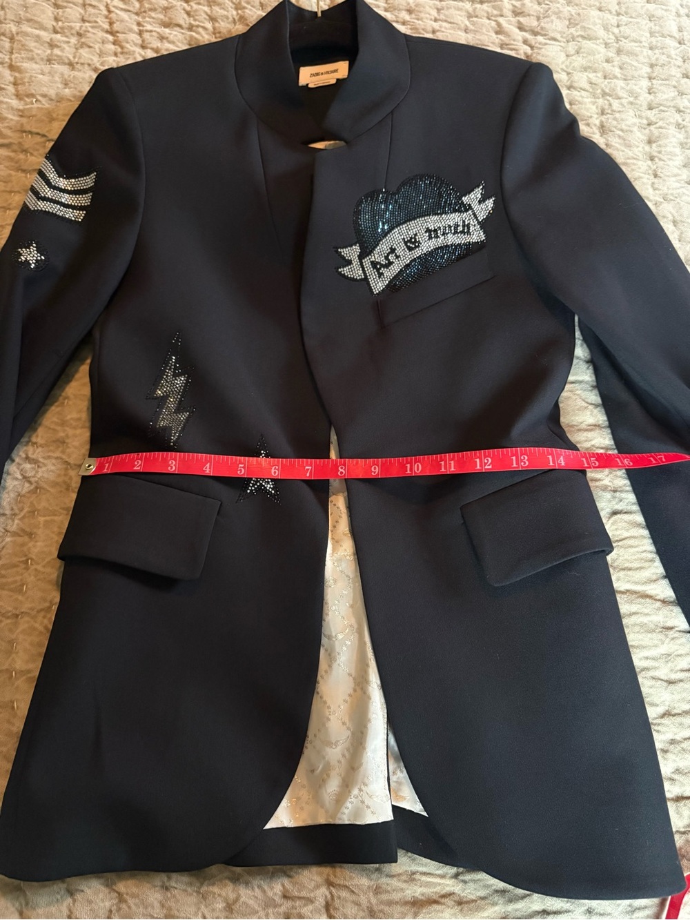Zadig & Voltaire Very Bis Multistrass Blazer 2 Navy - Picture 10 of 10
